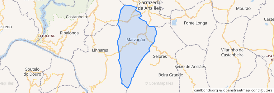 Mapa de ubicacion de Marzagão.