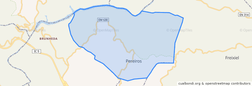 Mapa de ubicacion de Pereiros.