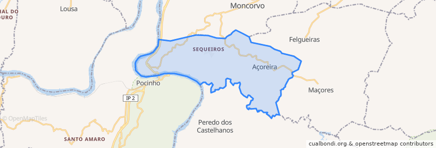 Mapa de ubicacion de Açoreira.