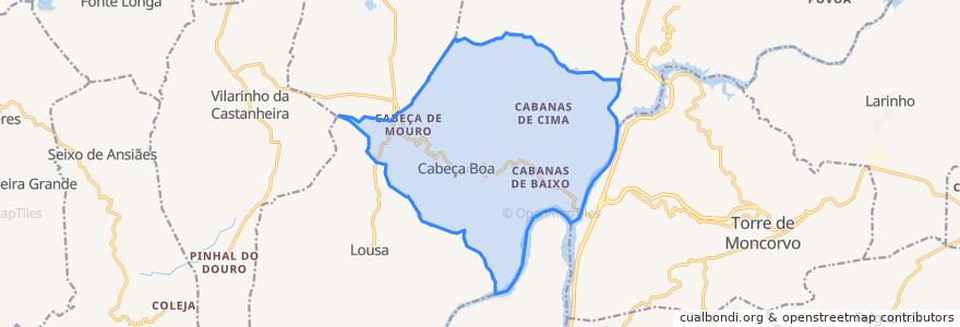 Mapa de ubicacion de Cabeça Boa.