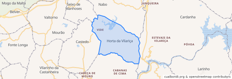 Mapa de ubicacion de Horta da Vilariça.