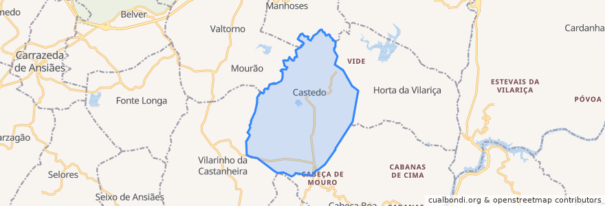 Mapa de ubicacion de Castedo.