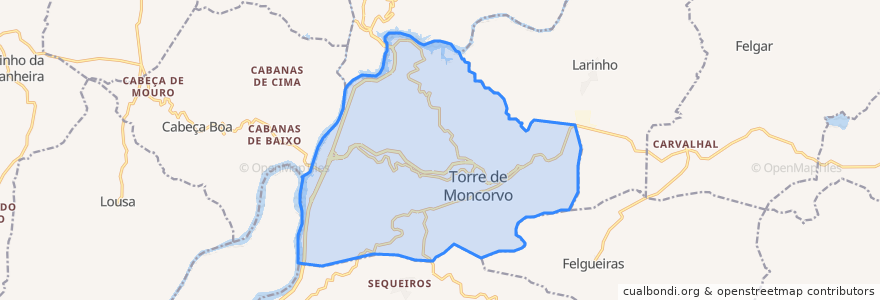 Mapa de ubicacion de Torre de Moncorvo.