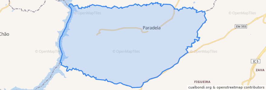 Mapa de ubicacion de Paradela.