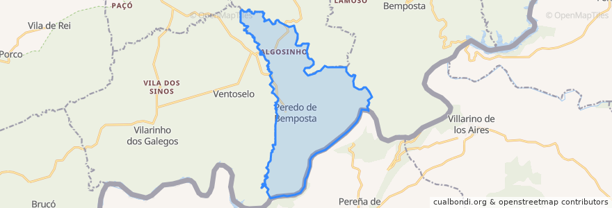 Mapa de ubicacion de Peredo da Bemposta.