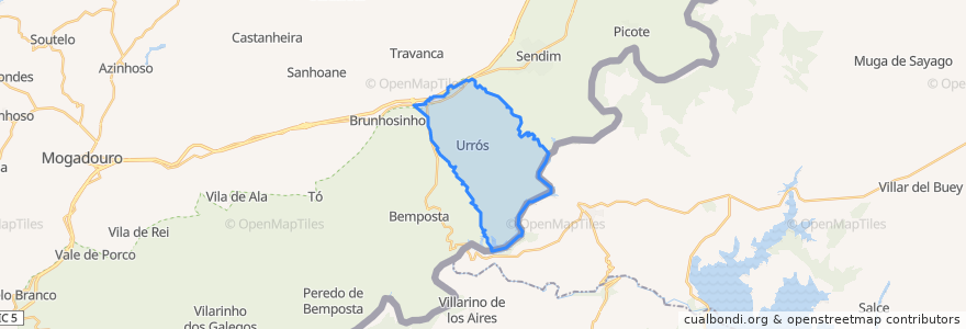 Mapa de ubicacion de Urrós.