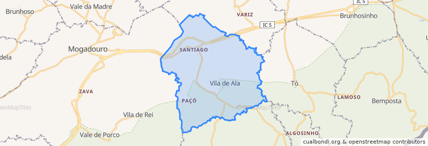 Mapa de ubicacion de Vila de Ala.