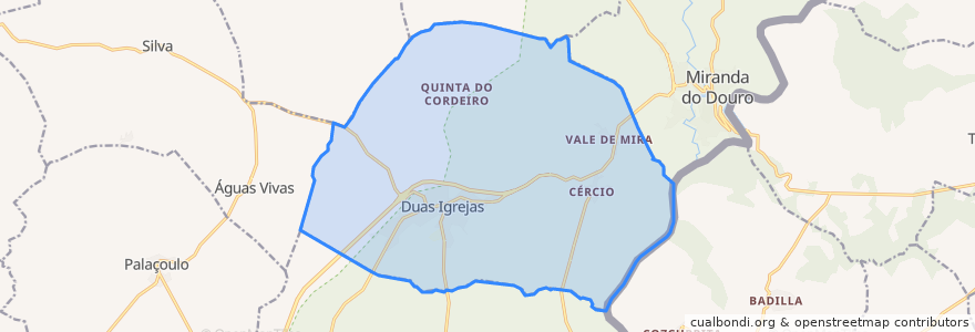 Mapa de ubicacion de Duas Igrejas.