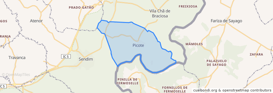 Mapa de ubicacion de Picote.