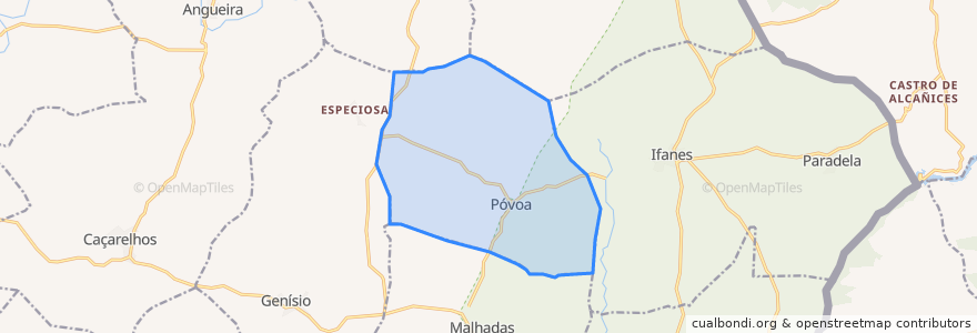 Mapa de ubicacion de Póvoa.