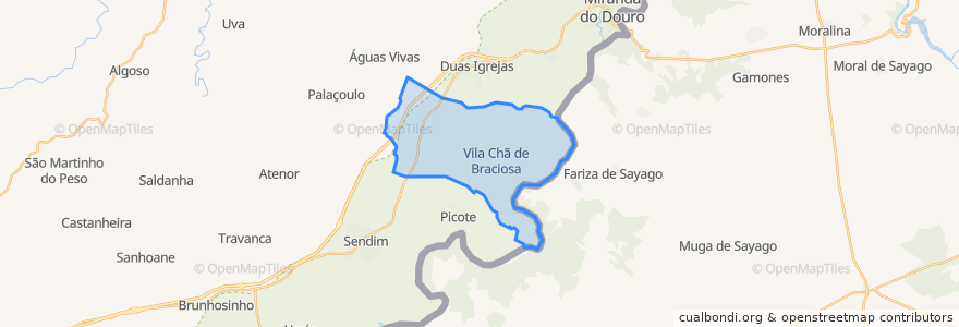 Mapa de ubicacion de Vila Chã de Braciosa.