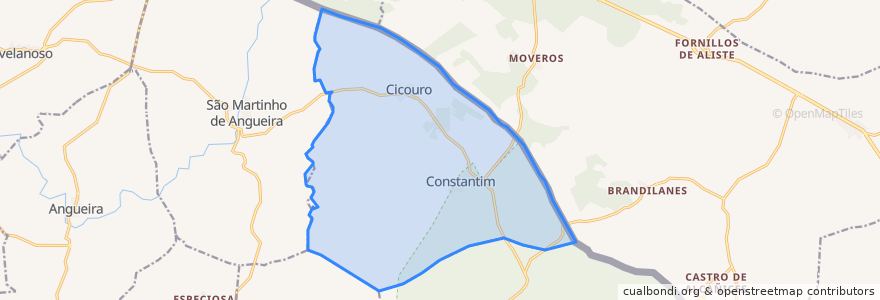 Mapa de ubicacion de Constantim e Cicouro.