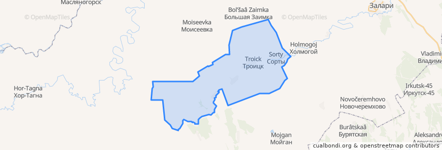 Mapa de ubicacion de Троицкое сельское поселение.