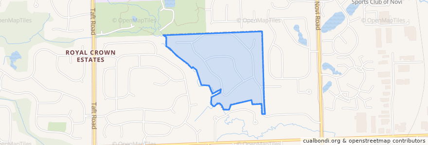 Mapa de ubicacion de Novi Township.