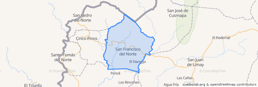 Mapa de ubicacion de San Francisco del Norte.