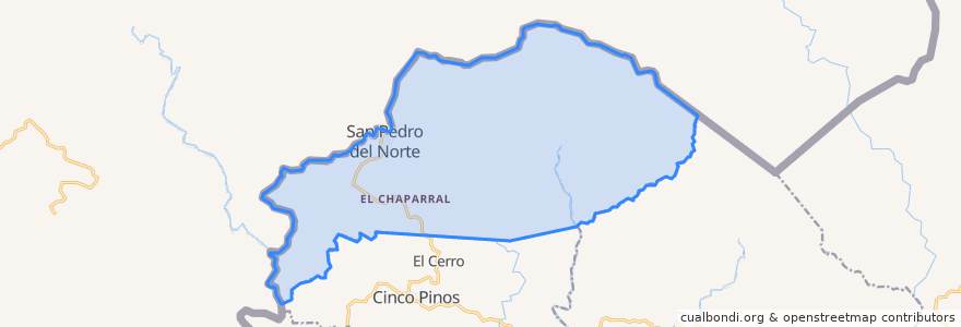 Mapa de ubicacion de San Pedro del Norte.