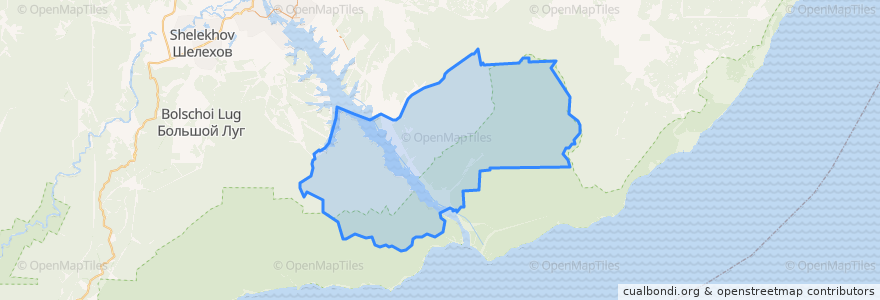 Mapa de ubicacion de Большереченское городское поселение.