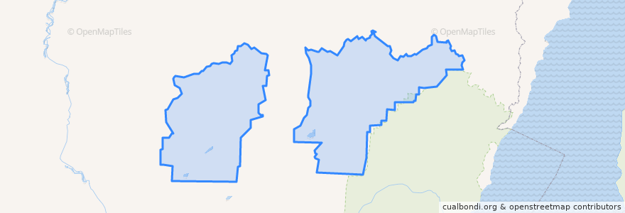 Mapa de ubicacion de Вершино-Тутурское сельское поселение.