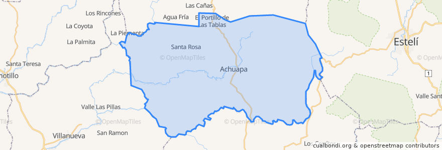 Mapa de ubicacion de Achuapa.