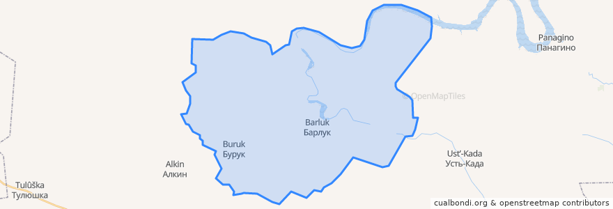 Mapa de ubicacion de Барлукское сельское поселение.