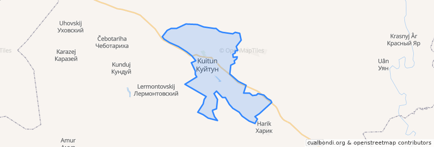 Mapa de ubicacion de Куйтунское городское поселение.