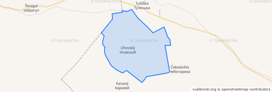 Mapa de ubicacion de Уховское сельское поселение.