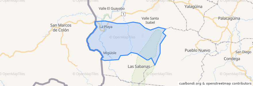 Mapa de ubicacion de San Lucas.