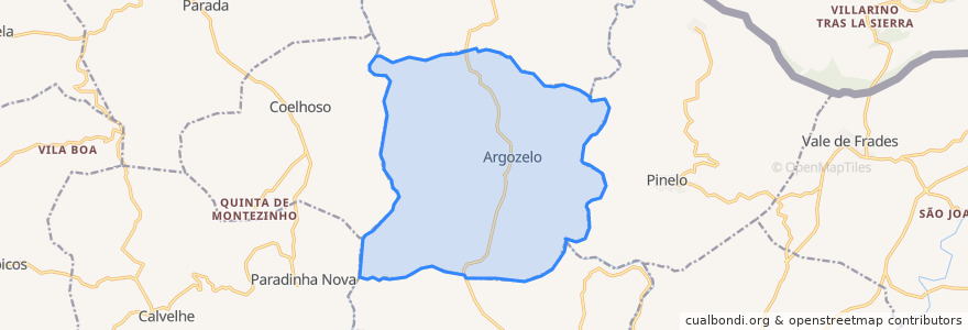 Mapa de ubicacion de Argozelo.