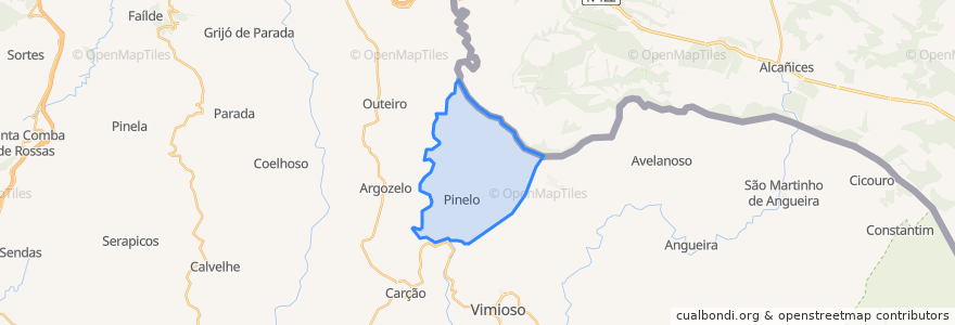 Mapa de ubicacion de Pinelo.