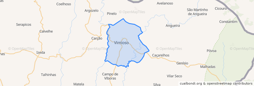 Mapa de ubicacion de Vimioso.