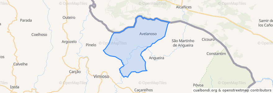 Mapa de ubicacion de Vale de Frades e Avelanoso.