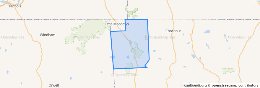 Mapa de ubicacion de Apolacon Township.