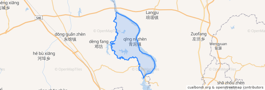 Mapa de ubicacion de Qingni.