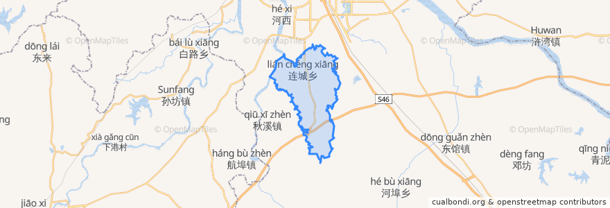 Mapa de ubicacion de 连城乡.