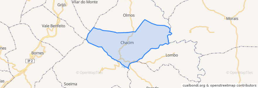 Mapa de ubicacion de Chacim.