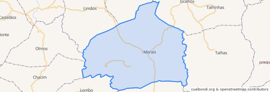 Mapa de ubicacion de Morais.