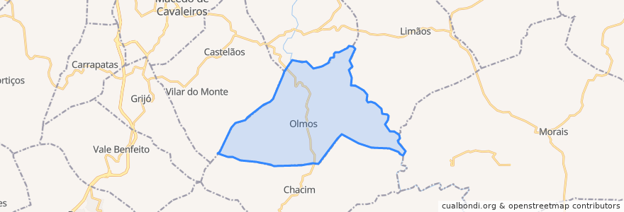 Mapa de ubicacion de Olmos.