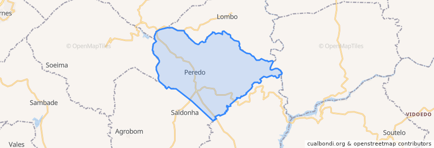 Mapa de ubicacion de Peredo.