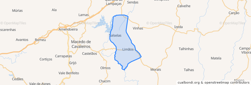 Mapa de ubicacion de Salselas.