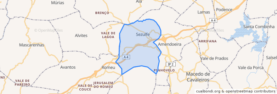 Mapa de ubicacion de Sezulfe.