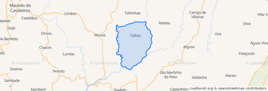 Mapa de ubicacion de Talhas.