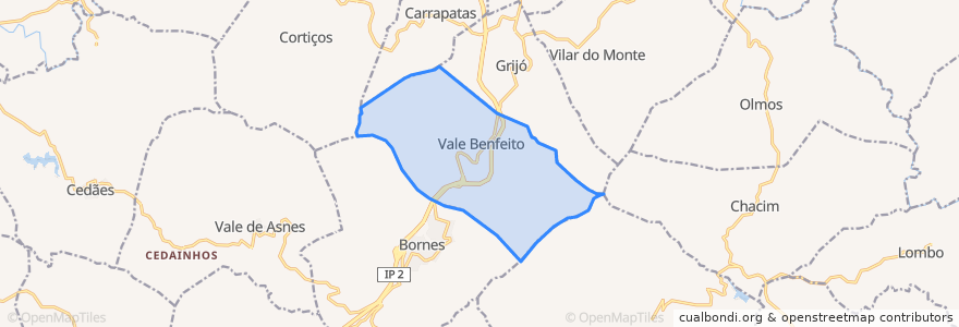 Mapa de ubicacion de Vale Benfeito.