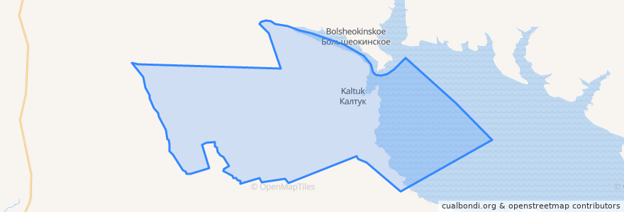 Mapa de ubicacion de Калтукское сельское поселение.