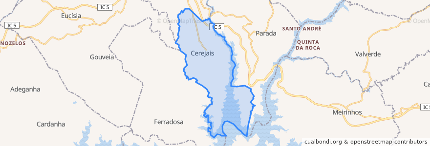 Mapa de ubicacion de Cerejais.