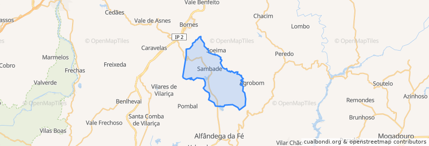 Mapa de ubicacion de Sambade.