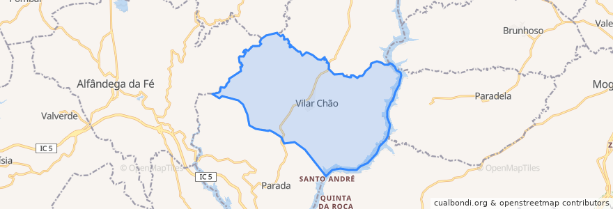 Mapa de ubicacion de Vilar Chão.