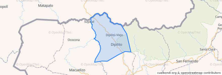 Mapa de ubicacion de Dipilto.