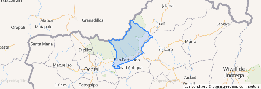 Mapa de ubicacion de San Fernando.