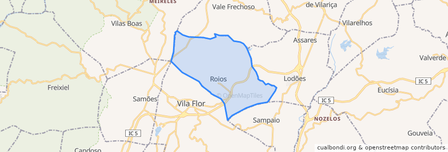 Mapa de ubicacion de Roios.