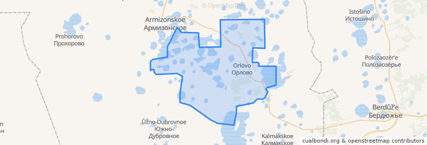 Mapa de ubicacion de Орловское сельское поселение.